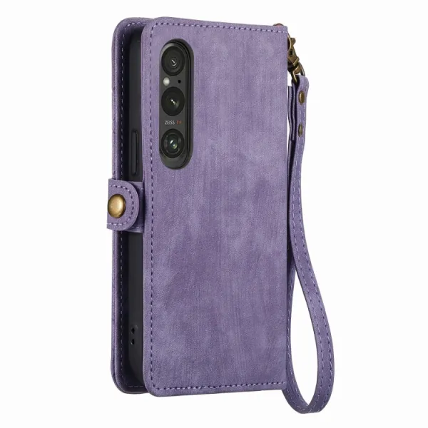 GEOM Peňaženkové puzdro pre Sony Xperia 10 V fialové