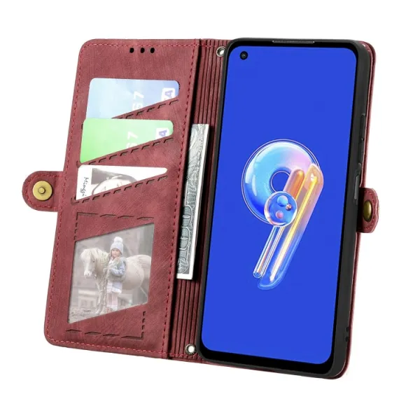 GEOM Peňaženkové puzdro pre Asus Zenfone 10 červené