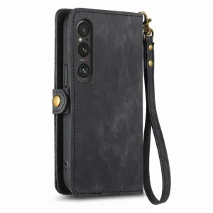 GEOM Peňaženkové puzdro pre Sony Xperia 1 V čierne