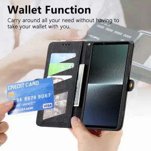 GEOM Peňaženkové puzdro pre Sony Xperia 1 V čierne