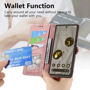 GEOM Peňaženkové puzdro pre Google Pixel 7a ružové