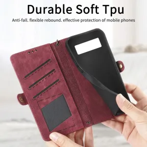 GEOM Peňaženkové puzdro pre Google Pixel 7 červené
