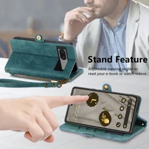 GEOM Peňaženkové puzdro pre Google Pixel 7a zelené