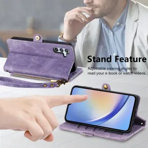 GEOM Peňaženkové puzdro pre Samsung Galaxy A13 fialové