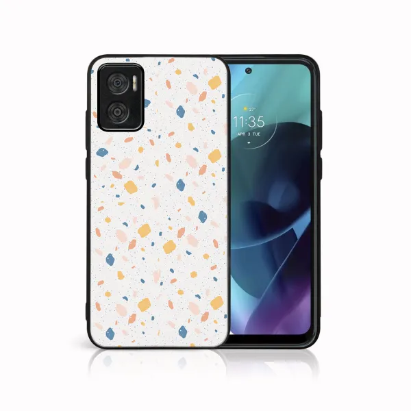 MY ART Ochranný obal Motorola Moto E22 / E22i ORANGE TERRAZZO (165)