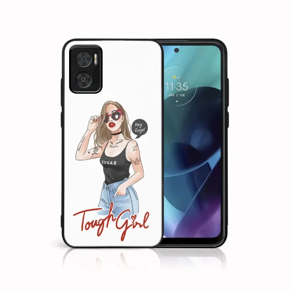 MY ART Ochranný obal Motorola Moto E22 / E22i TOUGH GIRL (131)
