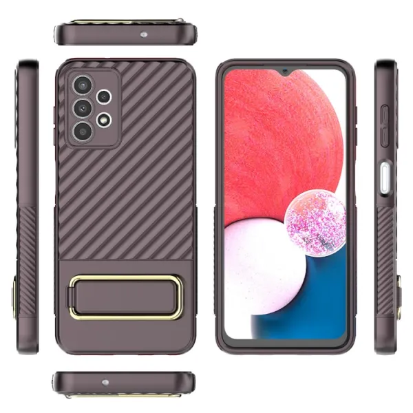 WAVY Ochranný kryt so stojanom Samsung Galaxy A13 hnedý