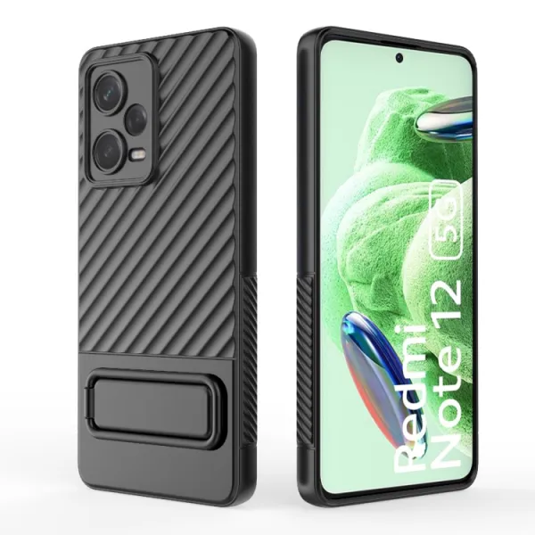 WAVY Ochranný kryt so stojanom Xiaomi Redmi Note 12 5G čierny