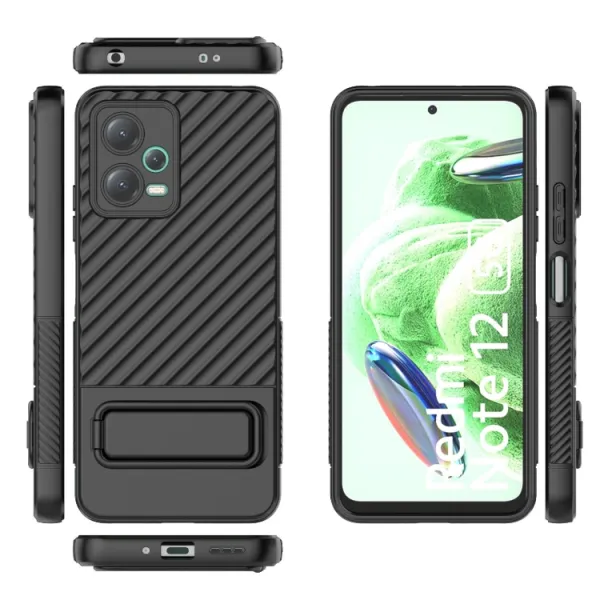 WAVY Ochranný kryt so stojanom Xiaomi Redmi Note 12 5G čierny