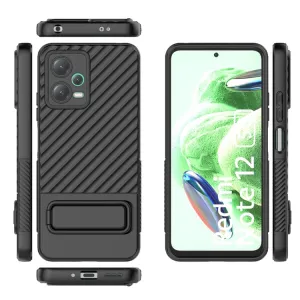 WAVY Ochranný kryt so stojanom Xiaomi Redmi Note 12 5G čierny
