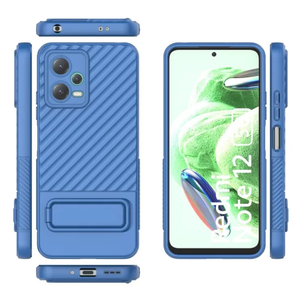 WAVY Ochranný kryt so stojanom Xiaomi Redmi Note 12 5G modrý