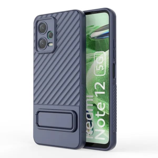 WAVY Ochranný kryt so stojanom Xiaomi Redmi Note 12 5G tmavomodrý