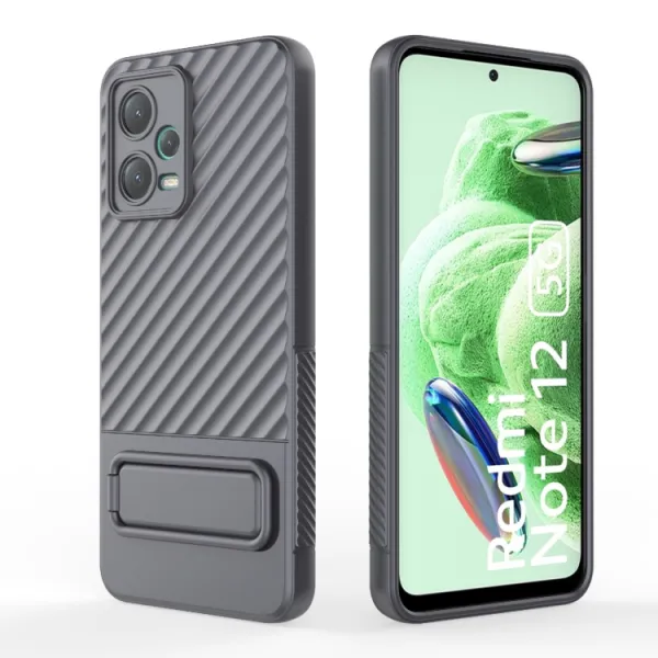 WAVY Ochranný kryt so stojanom Xiaomi Redmi Note 12 5G šedý