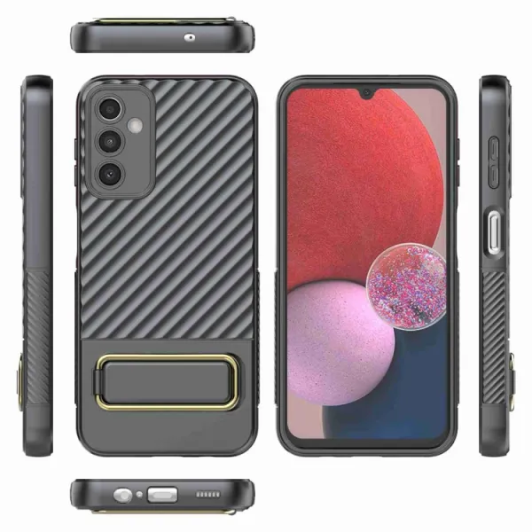 WAVY Ochranný kryt so stojanom Samsung Galaxy A14 5G šedý