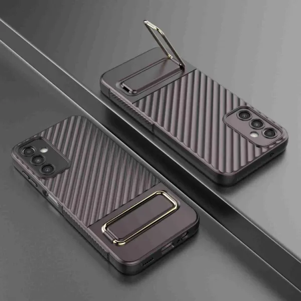 WAVY Ochranný kryt so stojanom Samsung Galaxy A14 5G hnedý