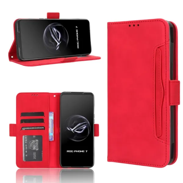 SLOT Peňaženkový obal pre Asus ROG Phone 7 červený