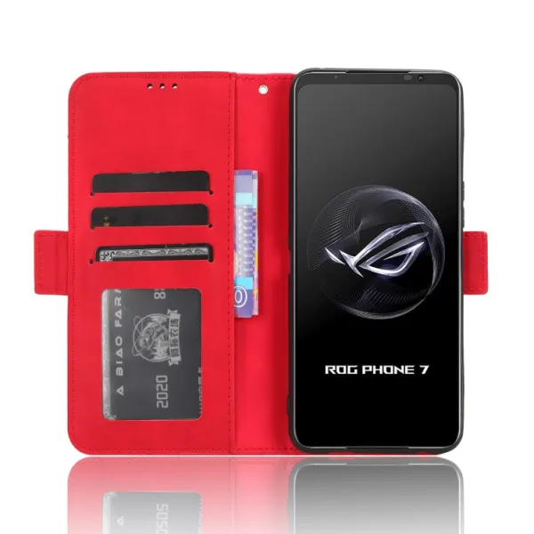 SLOT Peňaženkový obal pre Asus ROG Phone 7 červený