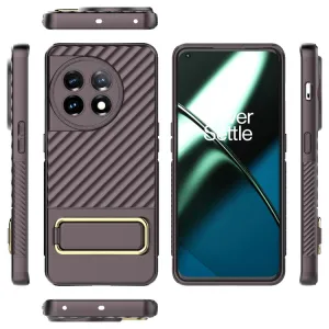WAVY Ochranný kryt so stojanom OnePlus 11 5G hnedý