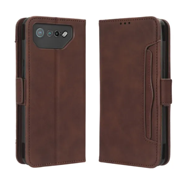 SLOT Peňaženkový obal pre Asus ROG Phone 7 hnedý