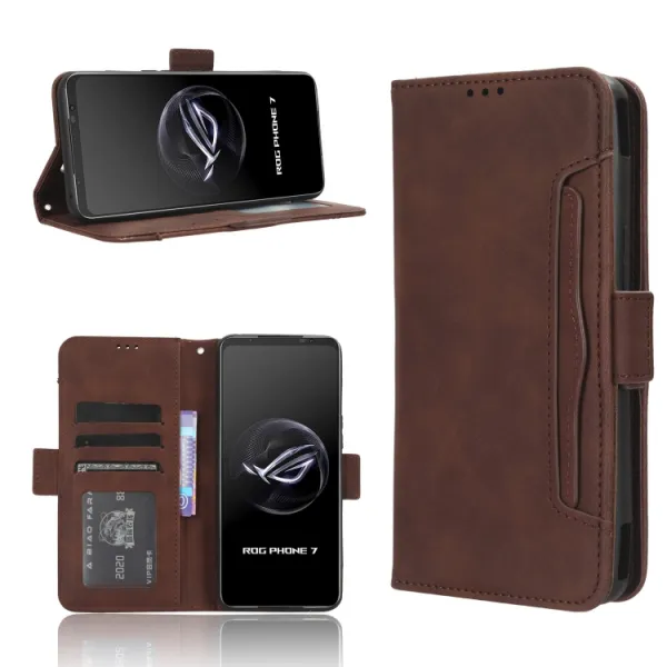SLOT Peňaženkový obal pre Asus ROG Phone 7 hnedý