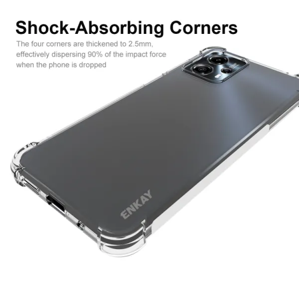 ENKAY SET Priehľadný obal + 2.5D ochranné sklo Motorola Moto G23