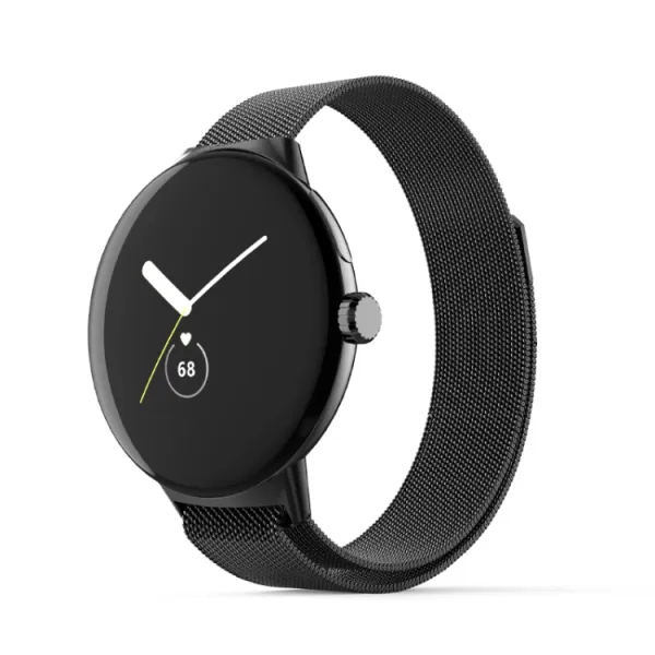 MILANESE Kovový remienok Google Pixel Watch / Pixel Watch 2 čierny