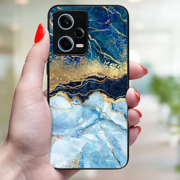 MY ART Ochranný obal Xiaomi Redmi Note 12 5G BLUE MARBLE (141)