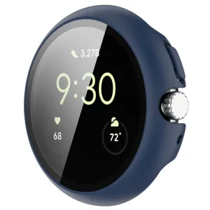 PC FULL COVER Plastový kryt so sklom pre Google Pixel Watch / Pixel Watch 2 tmavomodrý