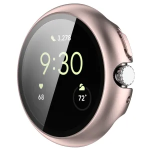 PC FULL COVER Plastový kryt so sklom pre Google Pixel Watch / Pixel Watch 2 ružový