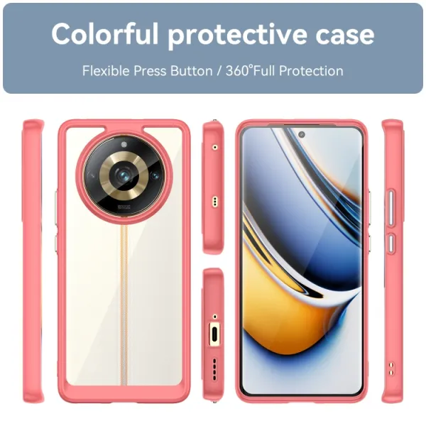 CRYSTAL Ochranný kryt pre Realme 11 Pro 5G červený