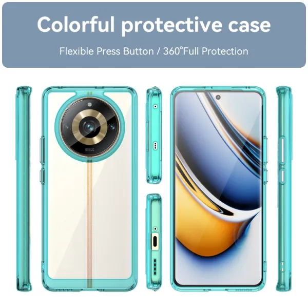 CRYSTAL Ochranný kryt pre Realme 11 Pro+ 5G tyrkysový