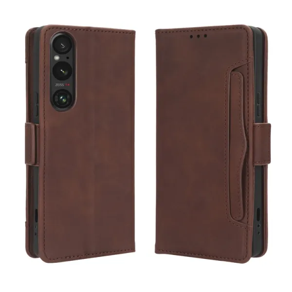 SLOT Peňaženkový obal pre Sony Xperia 1 V hnedý