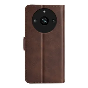 SIDE Peňaženkové puzdro pre Realme 11 Pro 5G tmavohnedé