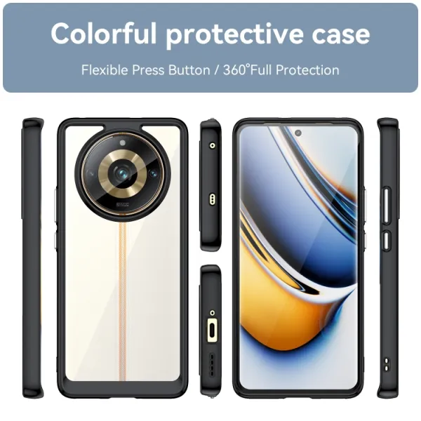 CRYSTAL Ochranný kryt pre Realme 11 Pro+ 5G čierny