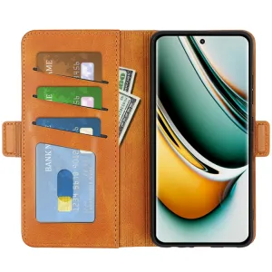 SIDE Peňaženkové puzdro pre Realme 11 Pro 5G svetlohnedé