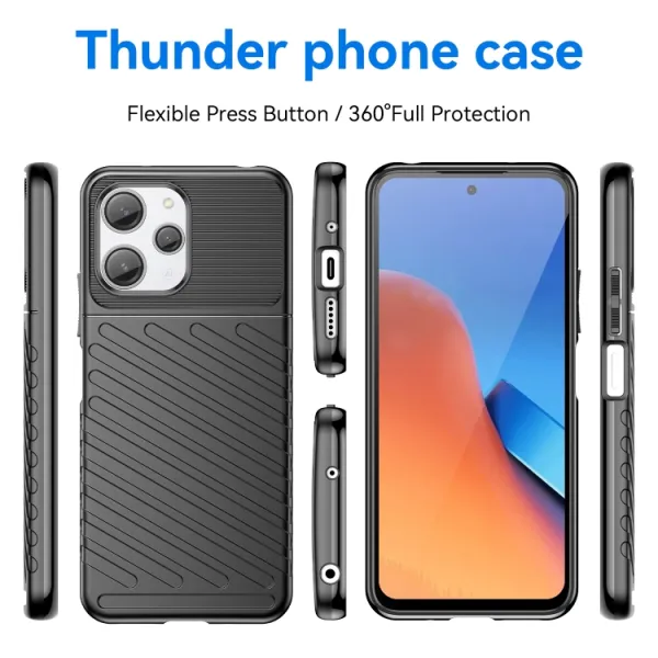 THUNDER Ochranný obal Xiaomi Redmi 12 5G čierny