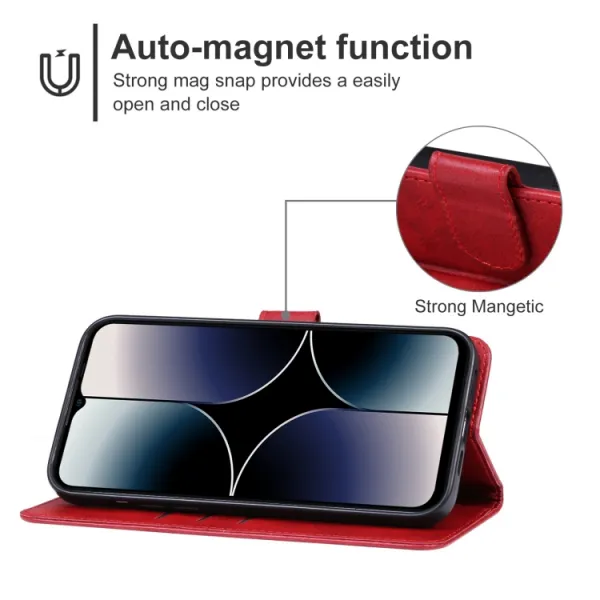 SMOOTH Peňaženkové puzdro pre Ulefone Note 16 Pro červené