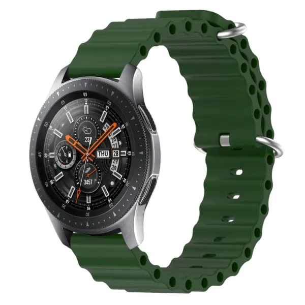 OCEAN Univerzálny silikónový remienok 20mm tmavozelený