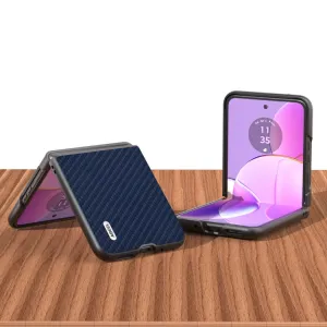 ABEEL CARBON Plastový kryt Motorola Razr 40 tmavomodrý