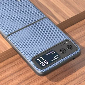 ABEEL CARBON Plastový kryt Motorola Razr 40 svetlomodrý