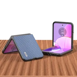 ABEEL CARBON Plastový kryt Motorola Razr 40 svetlomodrý