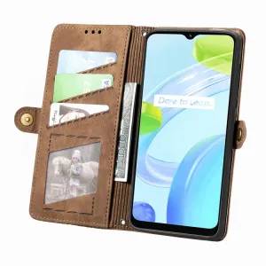 GEOM Peňaženkové puzdro pre Realme 11 Pro 5G hnedé