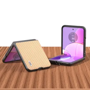 ABEEL CARBON Plastový kryt Motorola Razr 40 béžový