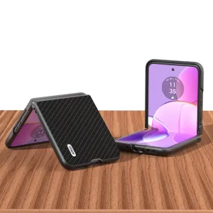 ABEEL CARBON Plastový kryt Motorola Razr 40 čierny