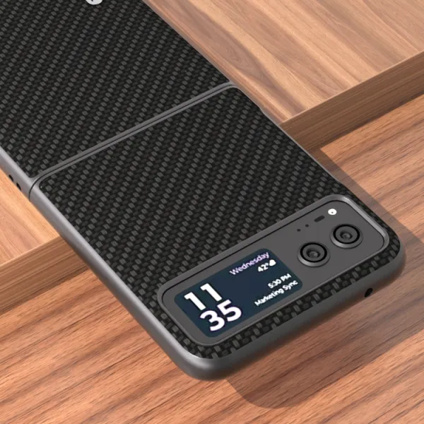 ABEEL CARBON Plastový kryt Motorola Razr 40 čierny
