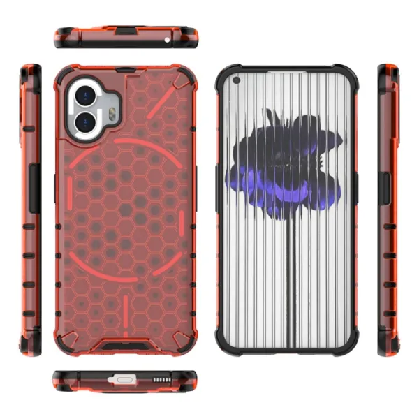 HONEYCOMB Ochranný kryt Nothing Phone 2 červený