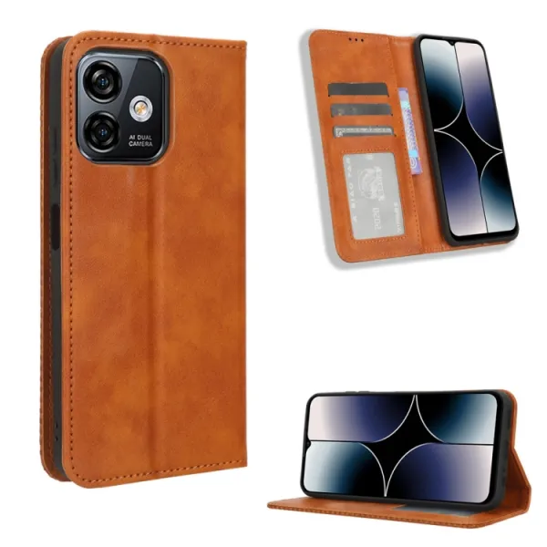 BUSINESS Peňaženkový kryt pre Ulefone Note 16 Pro hnedý