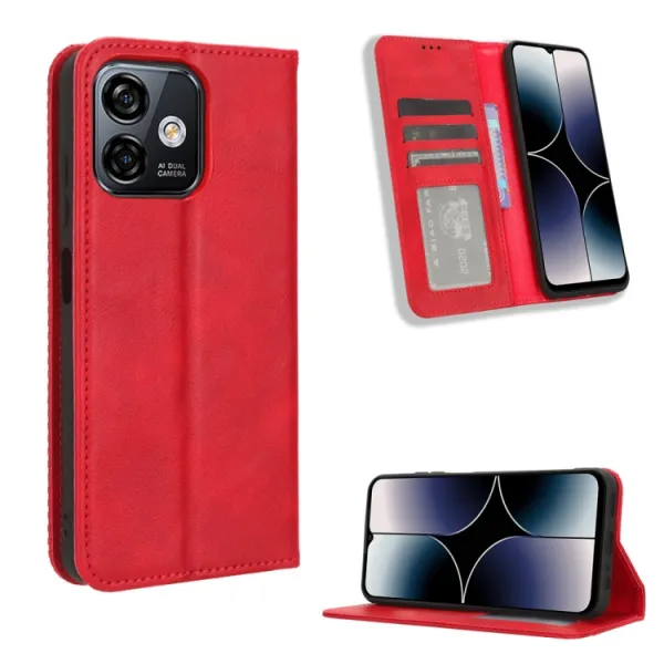 BUSINESS Peňaženkový kryt pre Ulefone Note 16 Pro červený