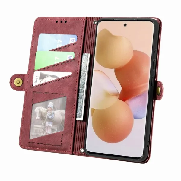 GEOM Peňaženkové puzdro pre Xiaomi 13 červené