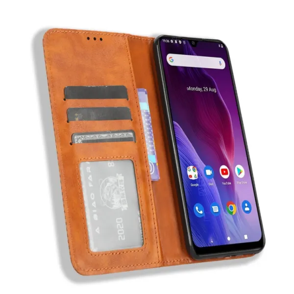 BUSINESS Peňaženkový kryt pre Cubot P60 hnedý